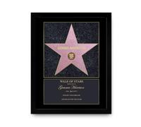 Make it Personal You give it, they personalize it! Personalised Walk of Stars Print (Black Frame), Birthday Gifts, Hollywood, Walk of Fame