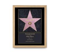 Make it Personal You give it, they personalize it! Personalised Walk of Stars Print (Oak Frame), Birthday Gifts, Hollywood, Walk of Fame