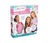 Make It Real 1760 Hair Styling Set - 162 Pieces, Pink, Plastic, Round, Hair Bead Set
