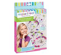 Make It Real Alphabet Beads Bracelet Making Kit - Girls Friendship Jewellery - Arts and Crafts for Kids