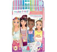 Make It Real Blooming Vibes Design Sketchbook with Stencils & Stickers in Pink Make It Real Pink