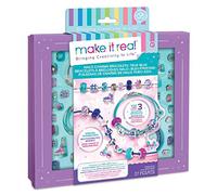 Make It Real Blue Friendship Bracelet Making Kit with Halo Charms & Beads! - Girls Jewellery - Arts and Crafts for Kids