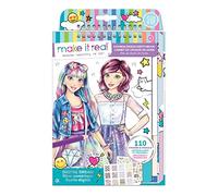 Make It Real Fashion Design Sketchbook: Digital Dream Make It Real Multicolor