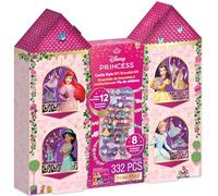 Make It Real 4227 Set of 12 Disney Princess Castle Bracelets DIY 332 Pieces, Set of 12 Bracelets for Girls, Beads and Charms Kit for DIY Jewellery Making, 8 Years