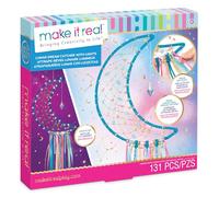 Make It Real - Dream Catcher with Moon Light DIY | Creative Kit Crafts +8 years | Children's Dream Catcher with Beads and Ribbons | Original Girls and Youth Room Decoration