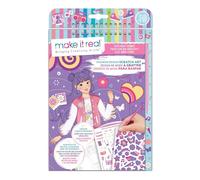 Make It Real: Fashion Design Scratch Art: Groovy Vibes - Scratch to Reveal Fashions & Accessories, Coloring Pages & Sticker Sheet, Girls & Kids Age 8+