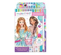 Make It Real - Floral Fashion Design Notebook | Design Fashion with 75 Stickers and 15 Templates | Creative Activity for Girls | Create Your Color | Games for Girls