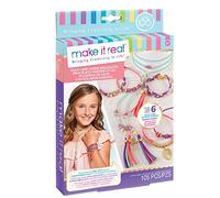 Make It Real Gold Link Suede Bracelets DIY Suede Bracelet & Choker Making Kit for Girls Arts and Crafts Kit to Design and Create Unique Tween Jewelry