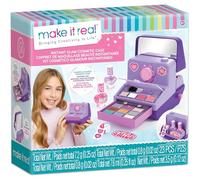 Make It Real: Instant Glam Cosmetic Case - 23pcs, Camera Shaped Makeup Case, Eyes-Lips-Face-Nails, Stickers to Decorate, Girls & Kids Ages 8+