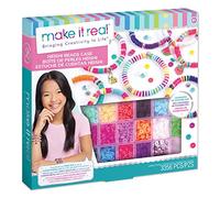 Make It Real Jewellery Making Bead Set with Heishi Beads, Silver Charms and Storage Case - Great for Friendship Bracelets - Arts and Crafts Ages 8+