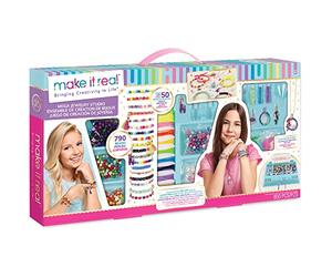 Make It Real Jewelry Making Kit, 1802 Mega Studio, Clear, Ages 8+, Over 525 Beads, Complete Craft Set