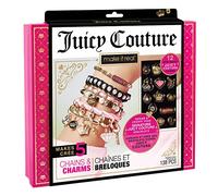 Make It Real Juicy Couture Bracelet Making Kit with Deluxe Charms, Beads, Velvet Ribbon and Gold Chains - Girls Toys