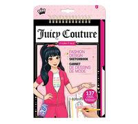 Make It Real Juicy Couture Fashion Design Sketchbook with Stencils and Stickers for Creativity - Kids Arts and Crafts Fashion Designer Kit - Girls Gifts