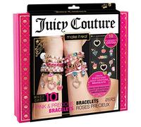 Make It Real Juicy Couture Pink and Precious Bracelets - DIY Charm Bracelet Making Kit with Beads - Gifts for Girls