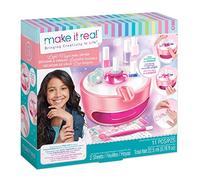 Make It Real Light Magic Nail Dryer Set - Kid Safe Nail Varnish Kit with Polish, Stickers for Kids, File & Spa Tools - Girls Toys for Creative Makeup Art Set - Pamper Gifts for Girls Age 8+