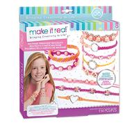 Make It Real 2901318 DIY Macrame Friendship Bracelets, Craft Kit for Children, Jewellery Making, Multicoloured