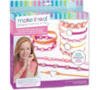 Make It Real 2901318 DIY Macrame Friendship Bracelets, Craft Kit for Children, Jewellery Making, Multicoloured