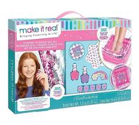Make It Real: Pamper Yourself Spa Set - 9 pcs, Inflatable Sparkly Foot Bath & Accessories, Nail Polish & Art, Tweens, Girls & Kids Ages 8+