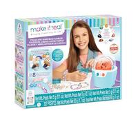 Make It Real Polish & Shine Bead Tumbler - Craft Kits for Kids with Stone Polishing Machine, Letter Beads for Bracelet Making, Create 8 Friendship Bracelets, Quiet & Fast Jewellery Kit Girls 8+ 327pc