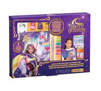 Make It Real Unicorn Academy Enchanted Stationery Set - Magical Craft Kit for Kids with Colouring Pencils, Gel Pens, Journal & Stickers - 17pc Creative Writing & Drawing Set for Netflix Series Fans