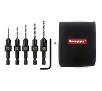 Make it Snappy Tools Brand Quick-Change 5-Pc. Countersink Drill Bit Set with Case. Proudly Made in The USA