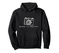 "Make It Snappy” Vintage Camera Tee - Retro Photography Pullover Hoodie