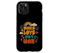 Make Love Not War Groovy Peace Love 60s 70s Retro Design Case for iPhone 11 Pro