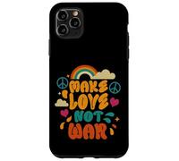 Make Love Not War Groovy Peace Love 60s 70s Retro Design Case for iPhone 11 Pro Max