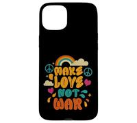 Make Love Not War Groovy Peace Love 60s 70s Retro Design Case for iPhone 15 Plus
