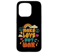 Make Love Not War Groovy Peace Love 60s 70s Retro Design Case for iPhone 15 Pro