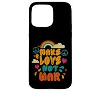 Make Love Not War Groovy Peace Love 60s 70s Retro Design Case for iPhone 15 Pro Max