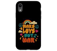 Make Love Not War Groovy Peace Love 60s 70s Retro Design Case for iPhone XR