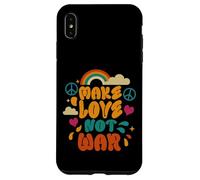 Make Love Not War Groovy Peace Love 60s 70s Retro Design Case for iPhone XS Max