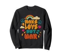 Make Love Not War Groovy Peace Love 60s 70s Retro Design Sweatshirt