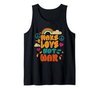 Make Love Not War Groovy Peace Love 60s 70s Retro Design Tank Top