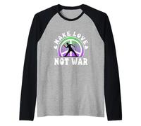 Make love not war Raglan Baseball Tee