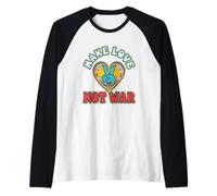 Make love not war Raglan Baseball Tee