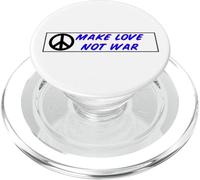 Make Love Not War Retro Bumper Sticker PopSockets PopGrip for MagSafe