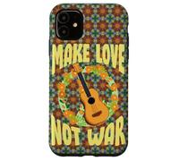 Make Love Not War Retro Peace Guitar Design Case for iPhone 11