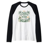 Make Lumpia Not War Funny Filipino Food Lover Retro Graphic Raglan Baseball Tee