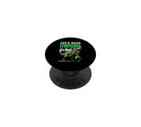 Make Lymphoma Extinct Dinosaur T-Rex Lime Green Ribbon PopSockets Adhesive PopGrip