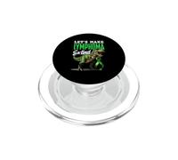 Make Lymphoma Extinct Dinosaur T-Rex Lime Green Ribbon PopSockets PopGrip for MagSafe