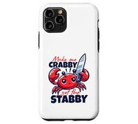 Make Me Crabby Get The Stabby Funny Angry Kawaii Crab Case for iPhone 11 Pro