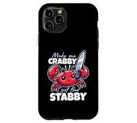 Make Me Crabby Get The Stabby Funny Angry Kawaii Crab Case for iPhone 11 Pro