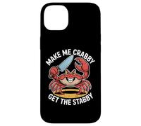 Make Me Crabby Get The Stabby Funny Summer Crab Design Case for iPhone 14 Plus