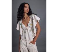 Make Me Yours Blouse at Free People in Ivory Combo, Size: Small - female