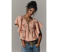 Make Me Yours Blouse at Free People in Peach Combo, Size: Small - female