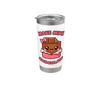 Make Mine Chocolate Kawaii Cute Chocolate Bar Stainless Steel Insulated Tumbler
