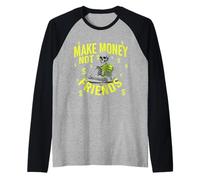 Make Money No Friends Graphic for Entrepreneurs Business Raglan Baseball Tee