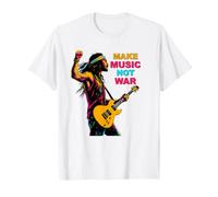 Make Music Not War Guitar Player T-Shirt